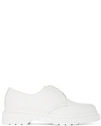 Женские белые кожаные туфли дерби от Dr. Martens