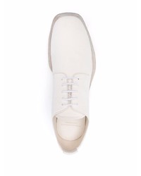 Белые кожаные туфли дерби от Officine Creative