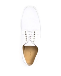 Белые кожаные туфли дерби от Lemaire