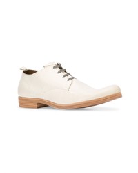 Белые кожаные туфли дерби от Taichi Murakami