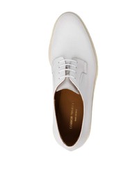 Белые кожаные туфли дерби от Common Projects