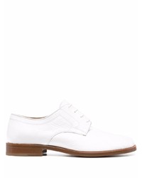 Белые кожаные туфли дерби от Maison Margiela