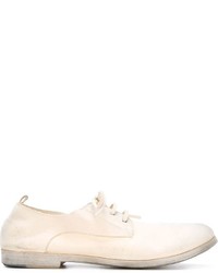 Женские белые кожаные туфли дерби от Marsèll
