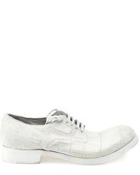 Белые кожаные туфли дерби от Premiata