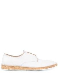 Белые кожаные туфли дерби от Premiata