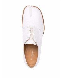 Белые кожаные туфли дерби от Maison Margiela
