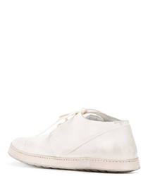 Белые кожаные туфли дерби от Marsèll