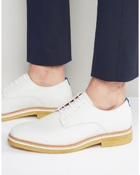Белые кожаные туфли дерби от Zign Shoes