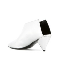 Белые кожаные туфли с вырезом от Alumnae