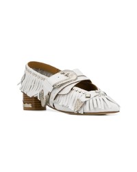 Белые кожаные туфли с украшением от Toga Pulla