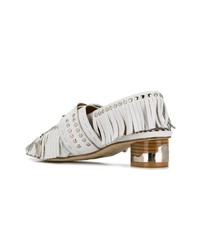 Белые кожаные туфли с украшением от Toga Pulla