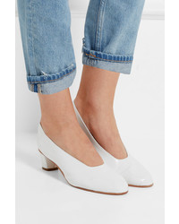 Белые кожаные туфли от Martiniano