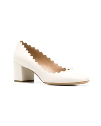 Белые кожаные туфли от Chloé