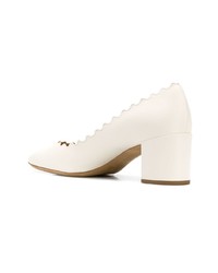 Белые кожаные туфли от Chloé