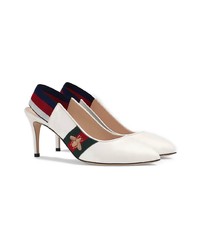 Белые кожаные туфли от Gucci