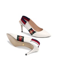 Белые кожаные туфли от Gucci