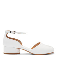 Белые кожаные туфли от Maison Margiela