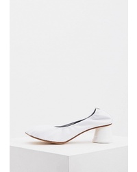 Белые кожаные туфли от MM6 MAISON MARGIELA