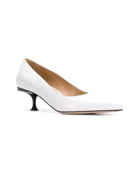 Белые кожаные туфли от Sergio Rossi