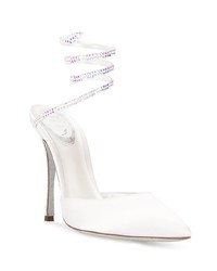 Белые кожаные туфли от Rene Caovilla