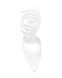 Белые кожаные туфли от Rene Caovilla