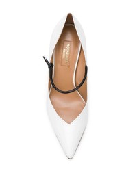 Белые кожаные туфли от Aquazzura