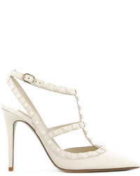 Белые кожаные туфли от Valentino Garavani