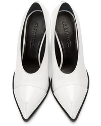 Белые кожаные туфли от Jil Sander