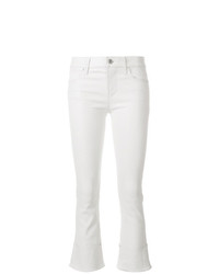 Белые кожаные узкие брюки от RtA