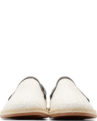 Мужские белые кожаные эспадрильи от Dolce & Gabbana