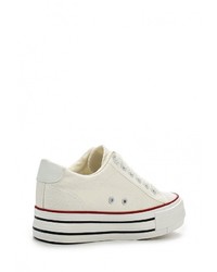 Белые кроссовки на танкетке от Ideal