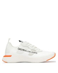 Мужские белые кроссовки с принтом от Calvin Klein Jeans