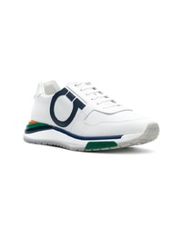 Мужские белые кроссовки от Salvatore Ferragamo