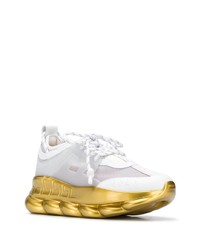 Мужские белые кроссовки от Versace