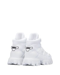 Мужские белые кроссовки от Prada