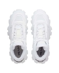 Мужские белые кроссовки от Prada