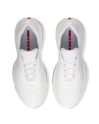 Мужские белые кроссовки от Prada