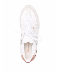 Мужские белые кроссовки от Santoni