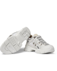 Мужские белые кроссовки от Gucci