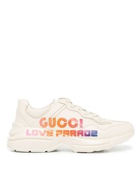 Мужские белые кроссовки от Gucci