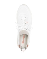 Мужские белые кроссовки от Santoni