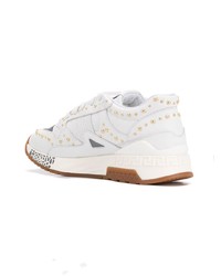 Женские белые кроссовки от Versace