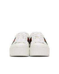 Женские белые кроссовки от Gucci