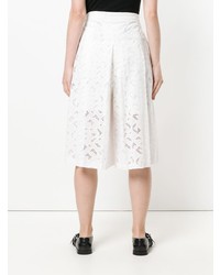 Белые кружевные брюки-кюлоты от Neil Barrett