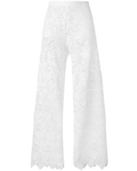Женские белые кружевные брюки от Ermanno Scervino