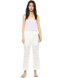 Женские белые кружевные брюки от Zimmermann