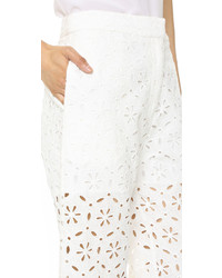 Женские белые кружевные брюки от Zimmermann