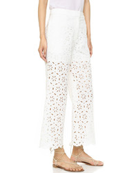 Женские белые кружевные брюки от Zimmermann