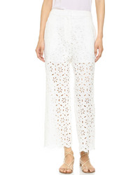 Женские белые кружевные брюки от Zimmermann