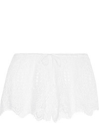 Женские белые кружевные шорты от Miguelina